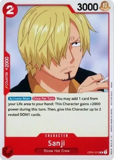 Sanji OP01-013 Demo Deck One Piece card from One Piece Demo Deck Cards