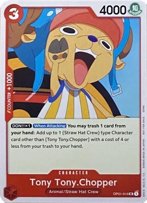 Tony Tony.Chopper OP01-015 Demo Deck One Piece card from One Piece Demo Deck Cards