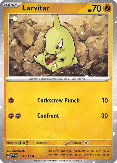 Larvitar - 105/197 Cosmos Holo #105/197 Holofoil Pokémon card from Miscellaneous Cards & Products