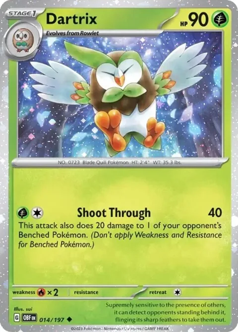 Dartrix - 014/197 Cosmos Holo #014/197 Holofoil Pokémon card from Miscellaneous Cards & Products