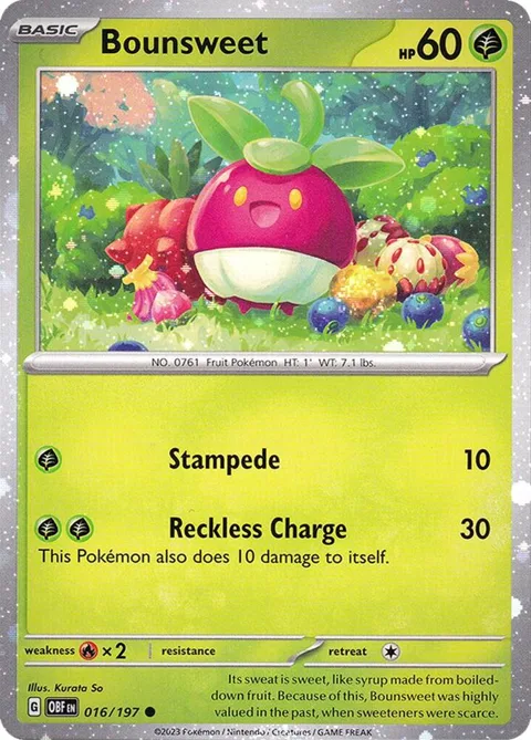 Bounsweet - 016/197 Cosmos Holo #016/197 Holofoil Pokémon card from Miscellaneous Cards & Products