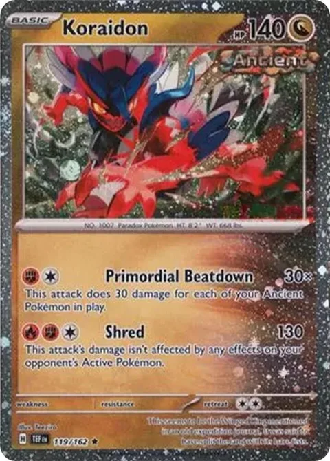 Koraidon - 119/162 Cosmos Holo #119/162 Holofoil Pokémon card from Miscellaneous Cards & Products