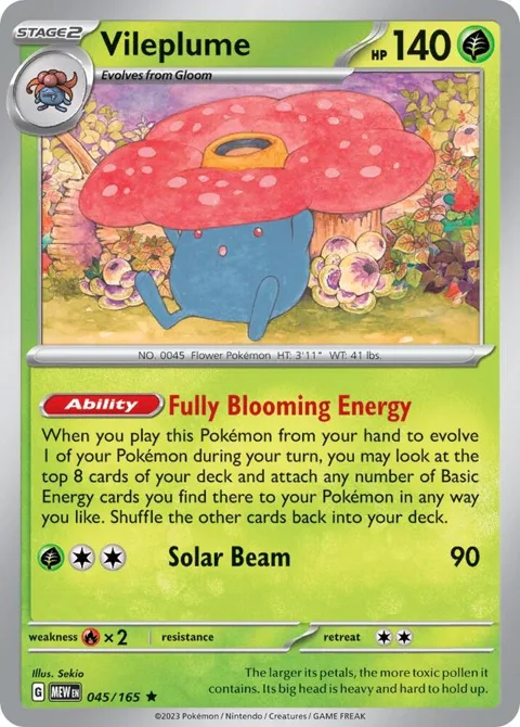 Vileplume #045/165 Pokémon card from Deck Exclusives