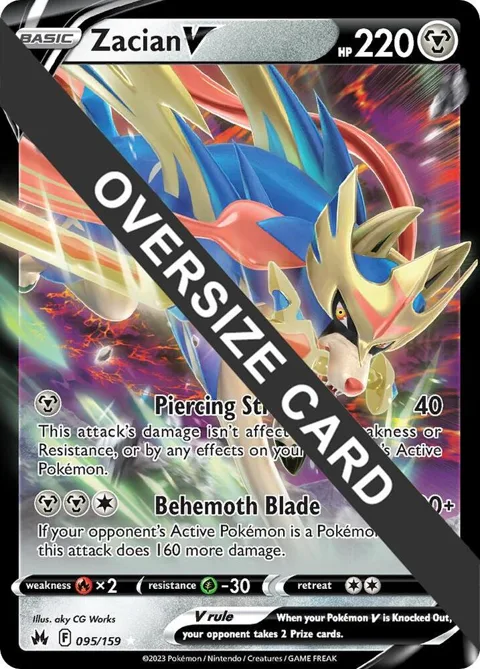 Zacian V #095/159 Holofoil Pokémon card from Jumbo Cards