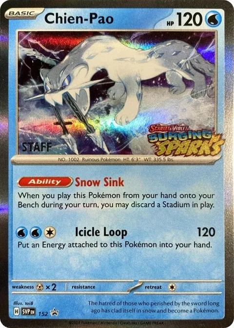 Chien-Pao - 152 Staff #152 Holofoil Pokémon card from Scarlet & Violet Promo Cards