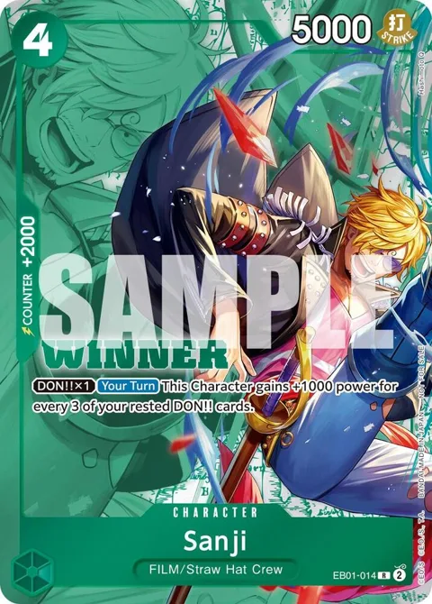 Sanji Winner Pack 2025 Vol. 1 EB01-014 One Piece card from One Piece Promotion Cards