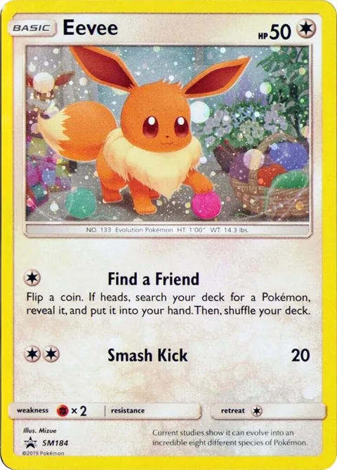 Eevee - SM184 Cosmos Holo #SM184 Holofoil Pokémon card from SM Promos