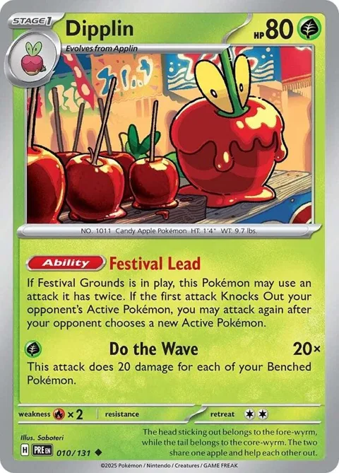 Dipplin #010/131 Pokémon card from Prismatic Evolutions