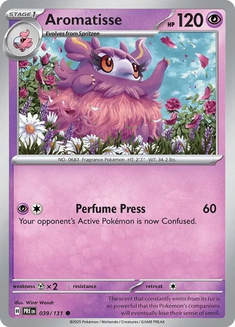 Aromatisse #039/131 Reverse Holofoil Pokémon card from Prismatic Evolutions