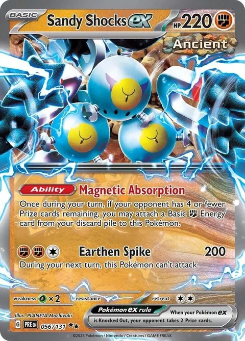 Sandy Shocks ex #056/131 Holofoil Pokémon card from Prismatic Evolutions