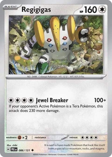 Regigigas #086/131 Pokémon card from Prismatic Evolutions
