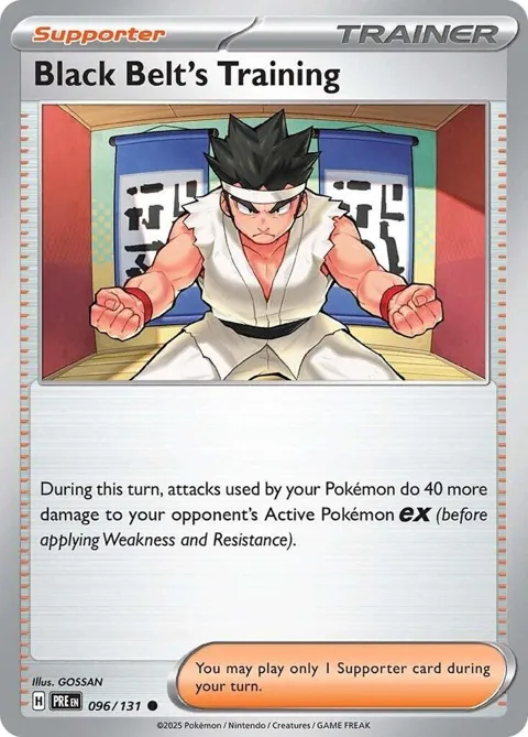 Black Belt's Training #096/131 Pokémon card from Prismatic Evolutions