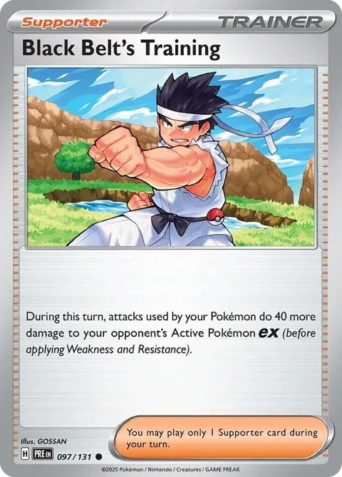 Black Belt's Training #097/131 Pokémon card from Prismatic Evolutions