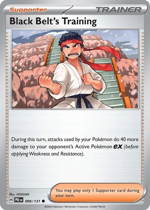 Black Belt's Training #098/131 Pokémon card from Prismatic Evolutions