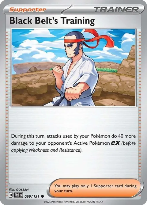 Black Belt's Training #099/131 Pokémon card from Prismatic Evolutions