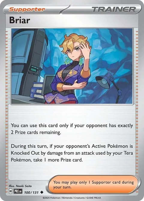 Briar #100/131 Pokémon card from Prismatic Evolutions