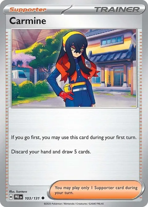 Carmine #103/131 Reverse Holofoil Pokémon card from Prismatic Evolutions