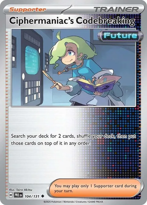 Ciphermaniac's Codebreaking #104/131 Pokémon card from Prismatic Evolutions