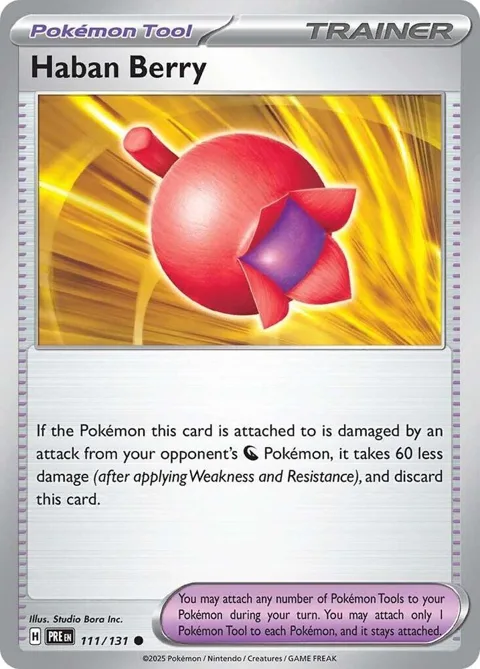 Haban Berry #111/131 Reverse Holofoil Pokémon card from Prismatic Evolutions