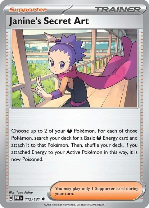 Janine's Secret Art #112/131 Pokémon card from Prismatic Evolutions