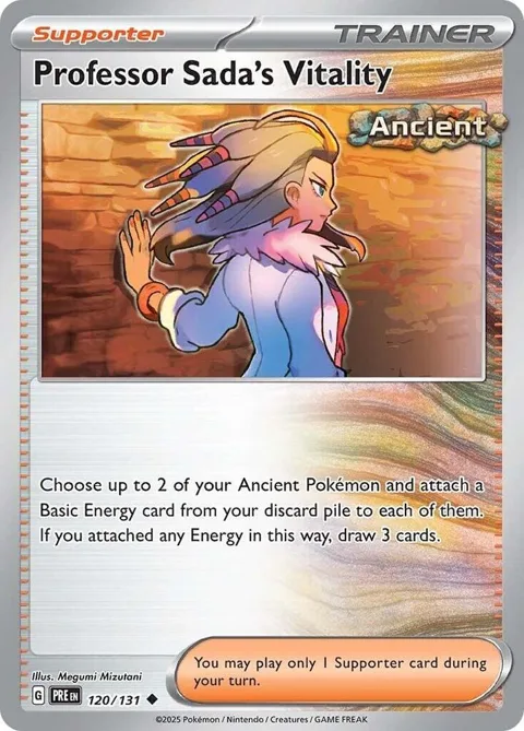 Professor Sada's Vitality #120/131 Pokémon card from Prismatic Evolutions