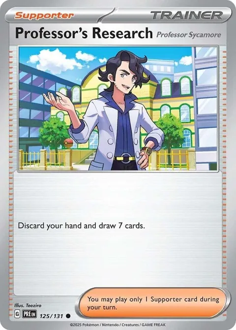 Professor's Research [Professor Sycamore] #125/131 Pokémon card from Prismatic Evolutions
