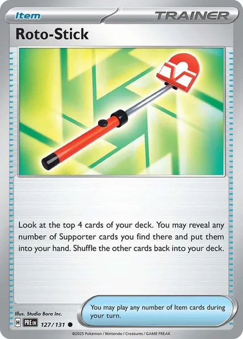 Roto-Stick #127/131 Reverse Holofoil Pokémon card from Prismatic Evolutions
