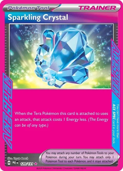 Sparkling Crystal #129/131 Holofoil Pokémon card from Prismatic Evolutions