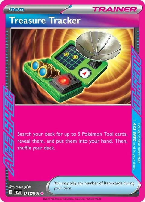 Treasure Tracker #131/131 Holofoil Pokémon card from Prismatic Evolutions