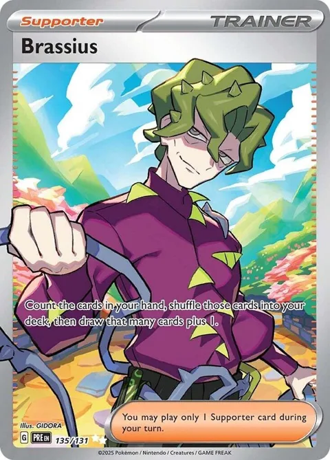 Brassius #135/131 Holofoil Pokémon card from Prismatic Evolutions