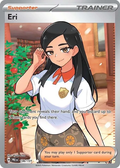 Eri #136/131 Holofoil Pokémon card from Prismatic Evolutions