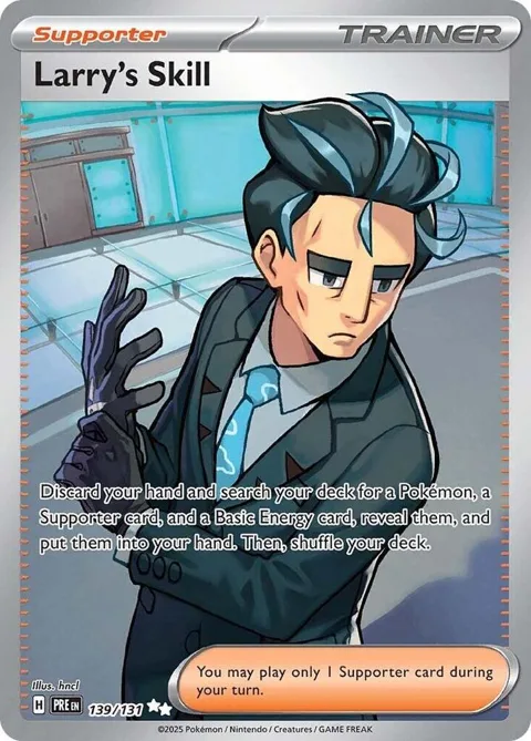 Larry's Skill #139/131 Holofoil Pokémon card from Prismatic Evolutions