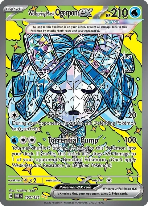 Wellspring Mask Ogerpon ex #152/131 Holofoil Pokémon card from Prismatic Evolutions