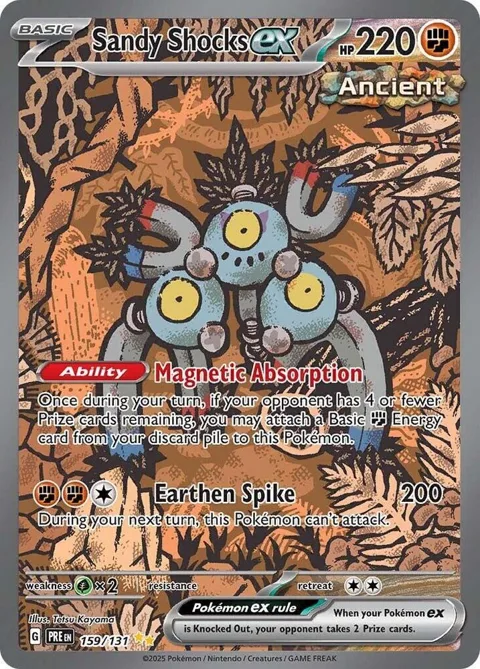 Sandy Shocks ex #159/131 Holofoil Pokémon card from Prismatic Evolutions