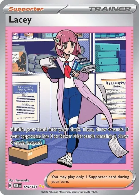 Lacey #175/131 Holofoil Pokémon card from Prismatic Evolutions