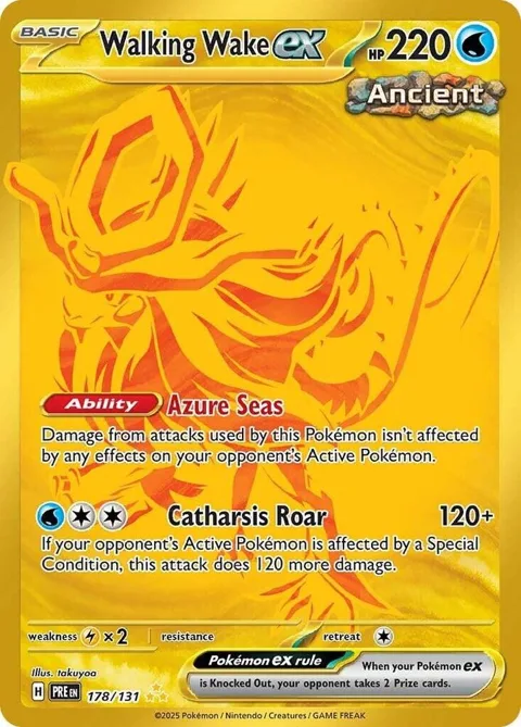 Walking Wake ex #178/131 Holofoil Pokémon card from Prismatic Evolutions