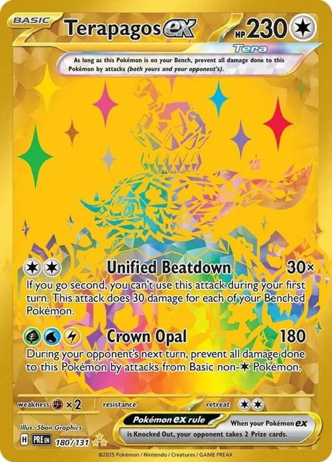 Terapagos ex #180/131 Holofoil Pokémon card from Prismatic Evolutions