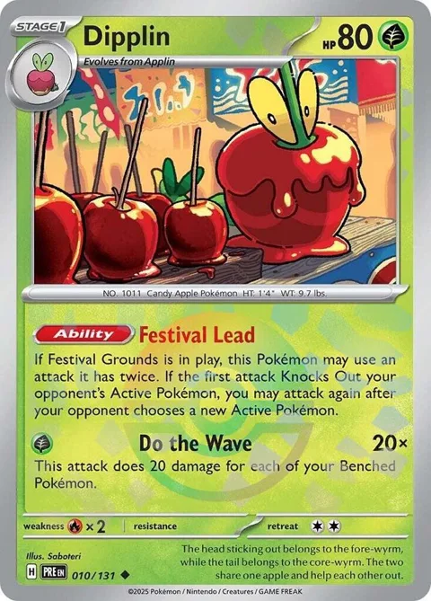 Dipplin Poke Ball Pattern #010/131 Holofoil Pokémon card from Prismatic Evolutions