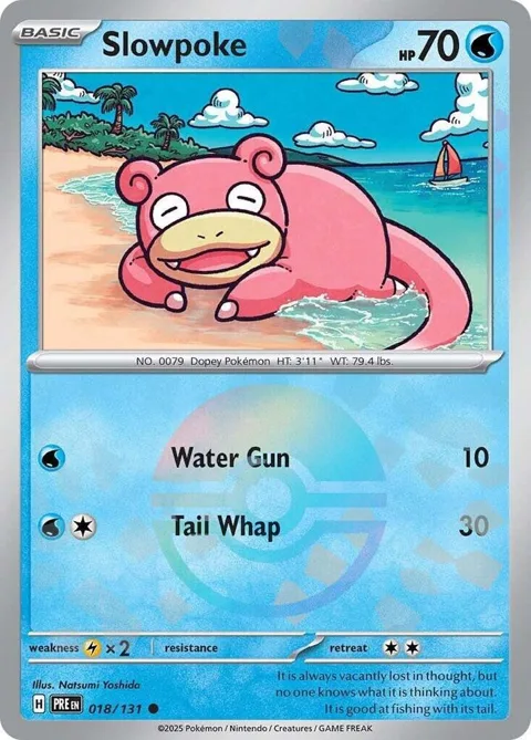 Slowpoke Poke Ball Pattern #018/131 Holofoil Pokémon card from Prismatic Evolutions