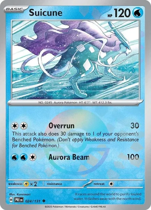 Suicune Poke Ball Pattern #024/131 Holofoil Pokémon card from Prismatic Evolutions