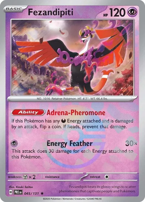 Fezandipiti Poke Ball Pattern #045/131 Holofoil Pokémon card from Prismatic Evolutions