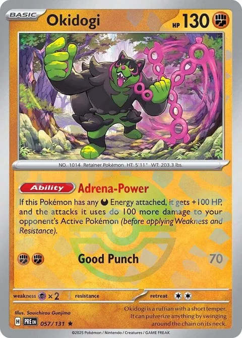 Okidogi Poke Ball Pattern #057/131 Holofoil Pokémon card from Prismatic Evolutions