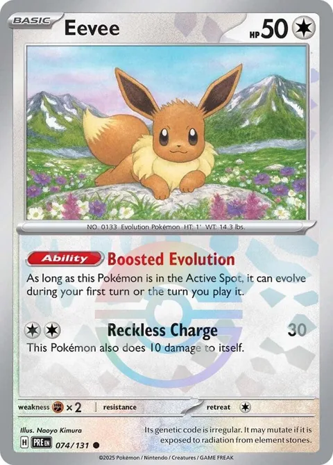 Eevee Poke Ball Pattern #074/131 Holofoil Pokémon card from Prismatic Evolutions