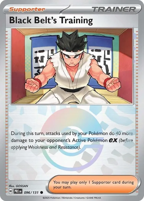 Black Belt's Training - 096/131 Poke Ball Pattern #096/131 Holofoil Pokémon card from Prismatic Evolutions