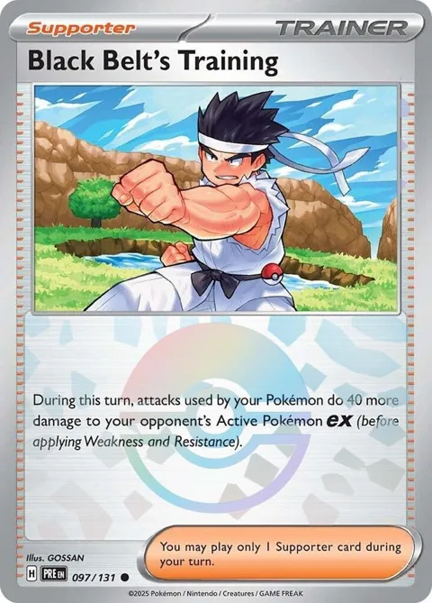 Black Belt's Training - 097/131 Poke Ball Pattern #097/131 Holofoil Pokémon card from Prismatic Evolutions