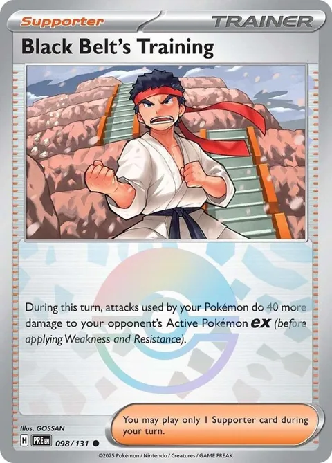 Black Belt's Training - 098/131 Poke Ball Pattern #098/131 Holofoil Pokémon card from Prismatic Evolutions
