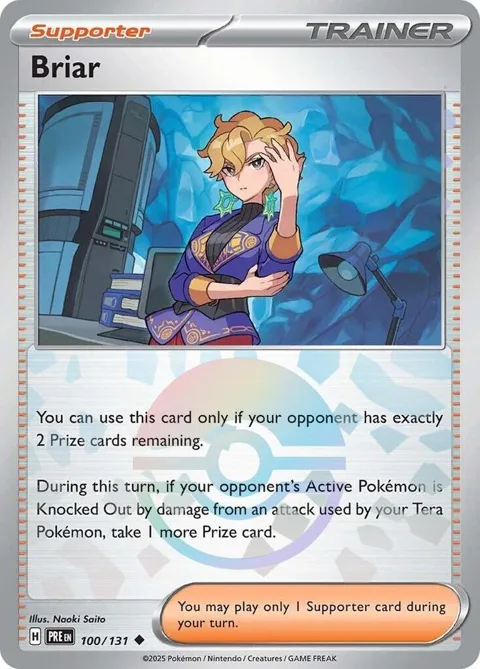 Briar Poke Ball Pattern #100/131 Holofoil Pokémon card from Prismatic Evolutions