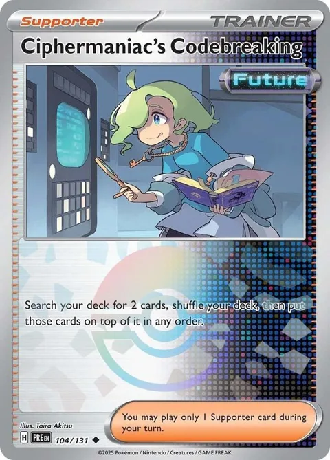 Ciphermaniac's Codebreaking Poke Ball Pattern #104/131 Holofoil Pokémon card from Prismatic Evolutions