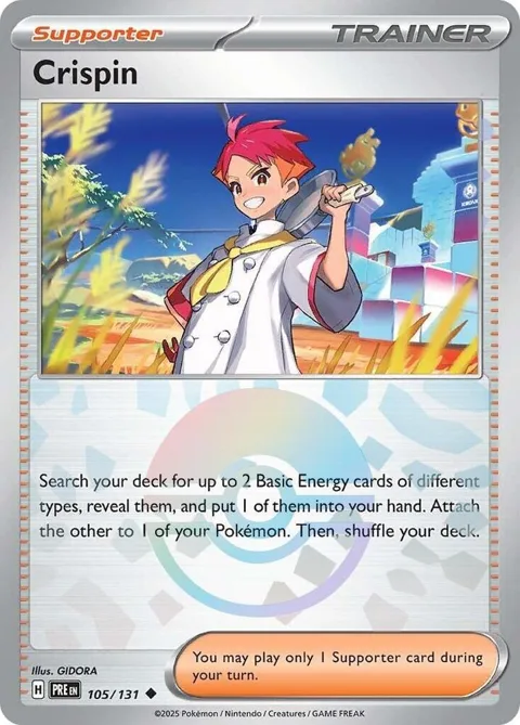 Crispin - 105/131 Poke Ball Pattern #105/131 Holofoil Pokémon card from Prismatic Evolutions