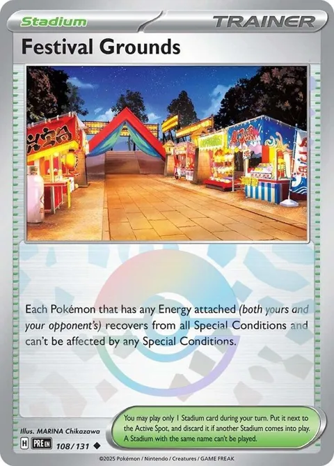 Festival Grounds Poke Ball Pattern #108/131 Holofoil Pokémon card from Prismatic Evolutions